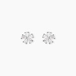 Boucles D'oreilles Puces Gisabel Argent Blanc Oxyde De Zirconium - Boucles d'oreilles fantaisie Femme | Histoire d&rsquo;Or
