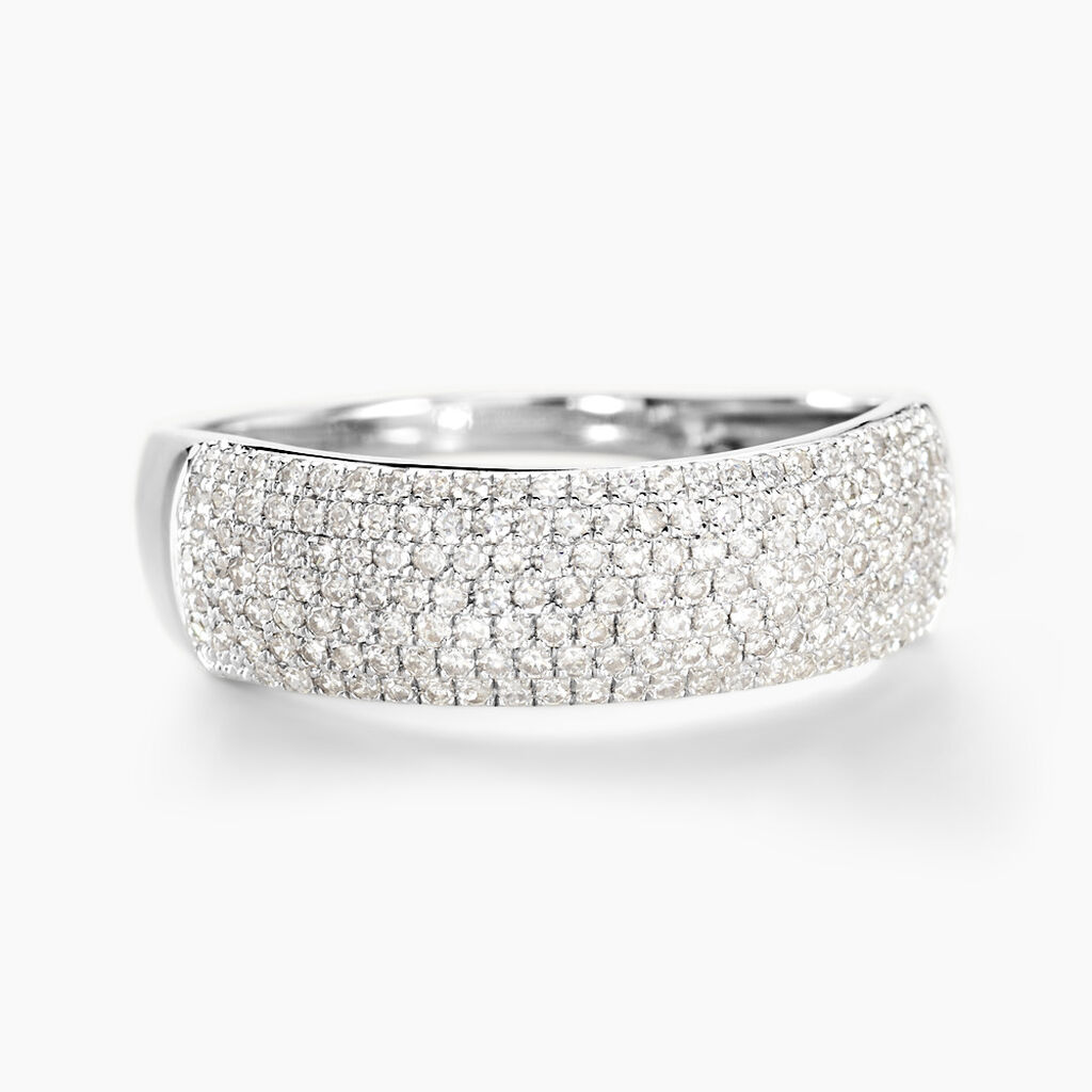 Bague Charlotte Or Blanc Diamant - Bagues avec pierre Femme | Histoire d’Or