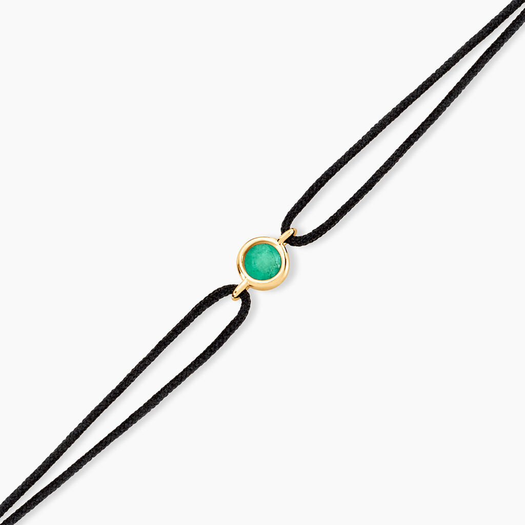 Bracelet Tere Or Jaune Emeraude - Bracelets cordon Femme | Histoire d&rsquo;Or