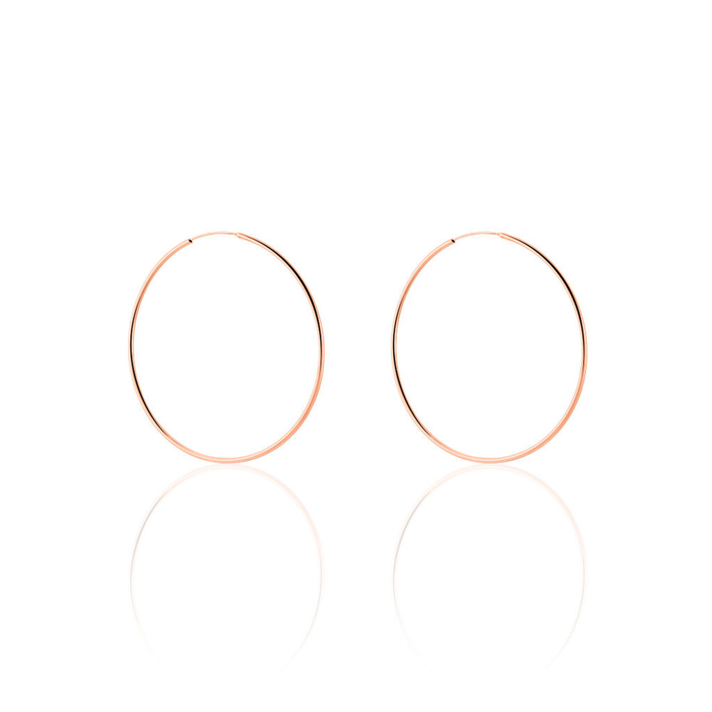 Créoles Argent Rose Olympia - Boucles d'oreilles créoles Femme | Histoire d’Or