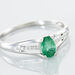 Bague Denise Or Blanc Emeraude Et Diamant - Bagues solitaires Femme | Histoire d’Or