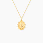 Pendentif Vierge Ovale Or Jaune - Pendentifs Bapt&ecirc;me Famille | Histoire d&rsquo;Or