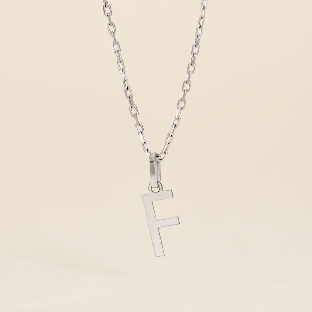 Pendentif Ionia Lettre Or Blanc - Pendentifs Famille | Histoire d&rsquo;Or