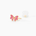 Boucles D'oreilles Puces Amelie Noeud Or Jaune - Clous d'oreilles Enfant | Histoire d&rsquo;Or