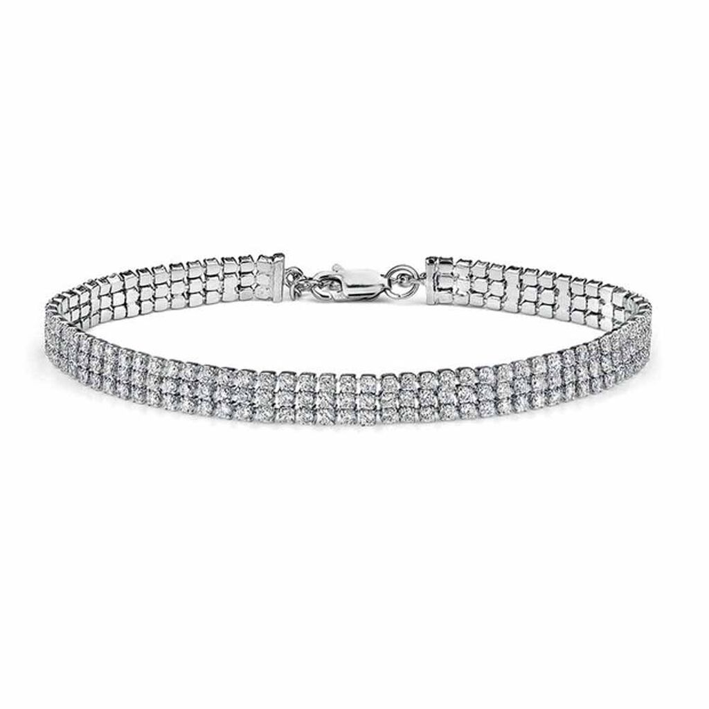 Bracelet Anthia Argent Blanc Oxyde De Zirconium - Bracelets Femme | Histoire d’Or
