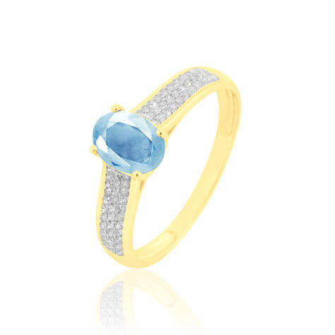 Bague Crista Or Jaune Topaze Et Diamant - Bagues solitaires Femme | Histoire d’Or