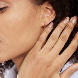 Créoles Or Jaune Killian Rubis - Boucles d'oreilles créoles Femme | Histoire d’Or