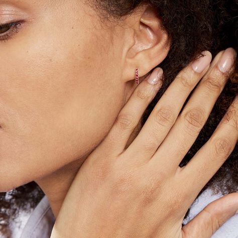 Créoles Or Jaune Killian Rubis - Boucles d'oreilles créoles Femme | Histoire d’Or