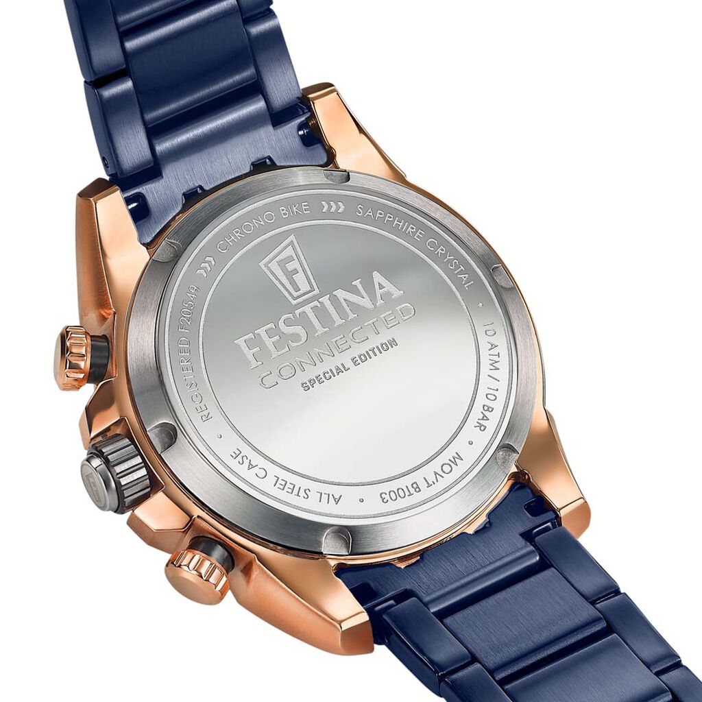 Coffret Montre Festina Chronobike Connectee Hybride Bleu - Montres Homme | Histoire d’Or