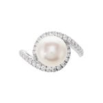 Bague Loris Argent Blanc Perle De Culture Et Oxyde De Zirconium - Bagues solitaires Femme | Histoire d&rsquo;Or