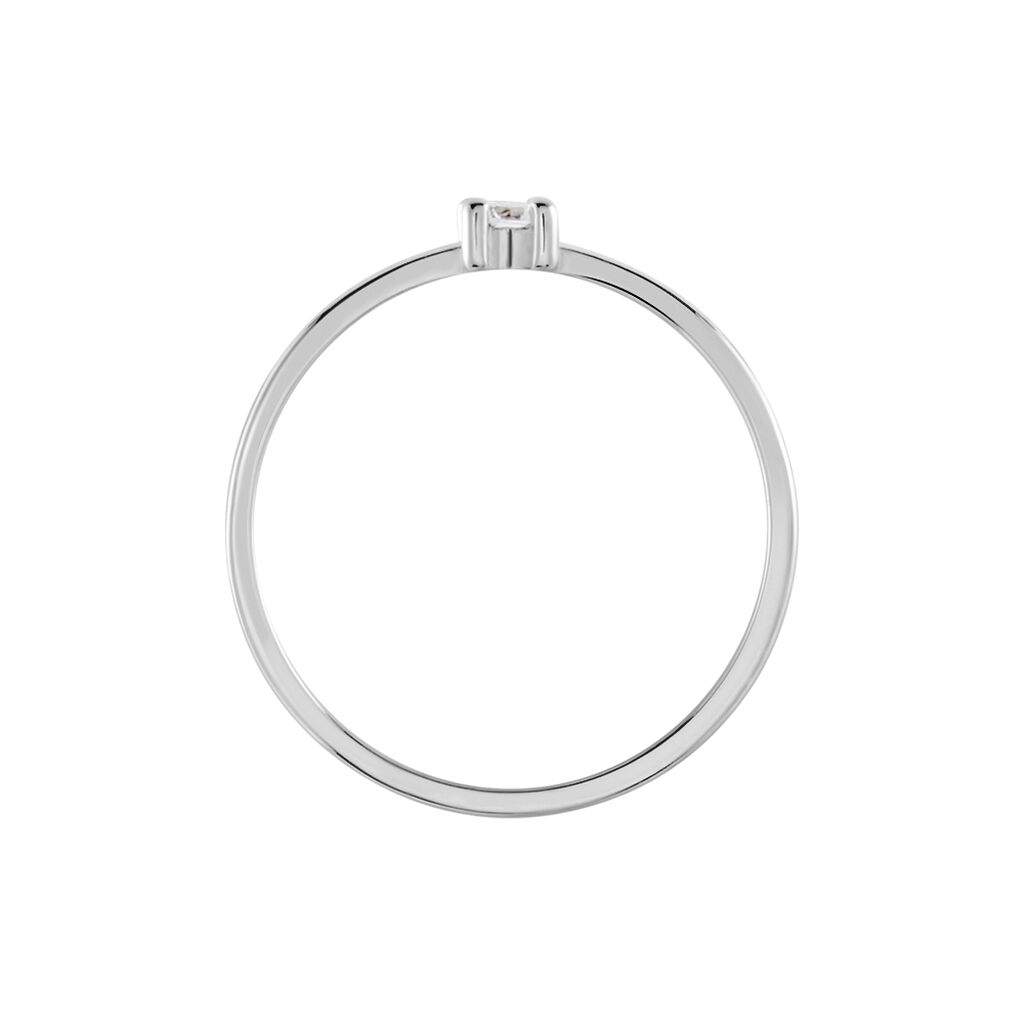 Bague Solitaire 1er Solitaire Argent Blanc Oxyde De Zirconium - Bagues solitaires Femme | Histoire d’Or