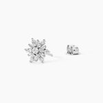 Boucles D'oreilles Puces Cyriac Argent Blanc Oxyde De Zirconium - Boucles d'oreilles fantaisie Femme | Histoire d&rsquo;Or