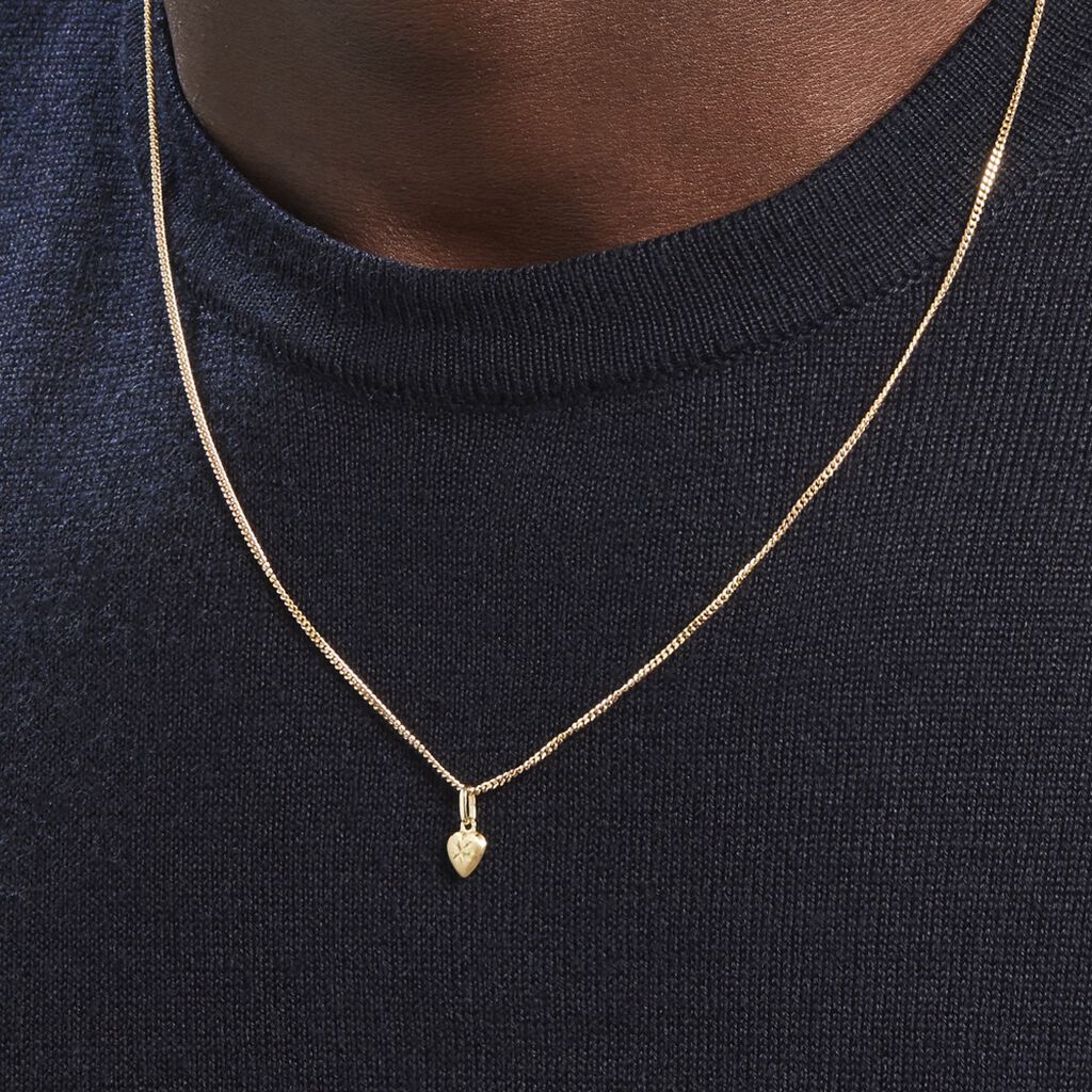 Pendentif Eudocie Coeur Mat Et Brillant Or Jaune - Pendentifs Coeur Famille | Histoire d’Or