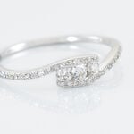 Bague Eternite Or Blanc Diamant - Bagues avec pierre Femme | Histoire d&rsquo;Or