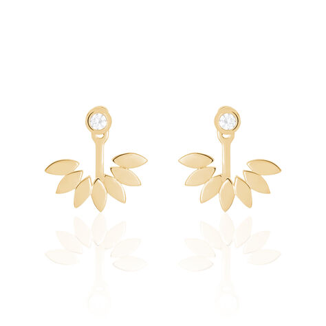 Bijoux D'oreilles Varia Plaqué Or Jaune Oxyde De Zirconium - Boucles d'oreilles fantaisie Femme | Histoire d’Or