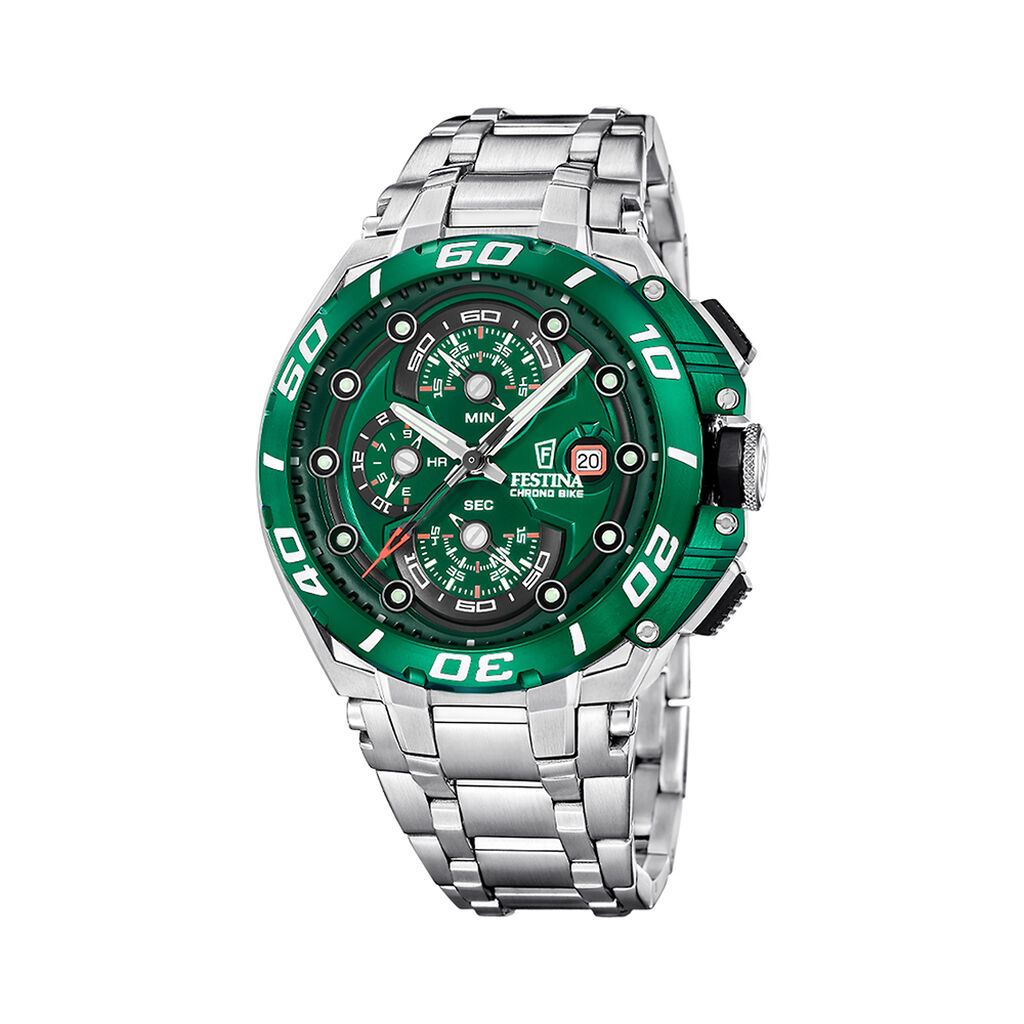 Montre Festina Chrono Bike 6 Vert - F&ecirc;te des p&egrave;res Homme | Histoire d&rsquo;Or