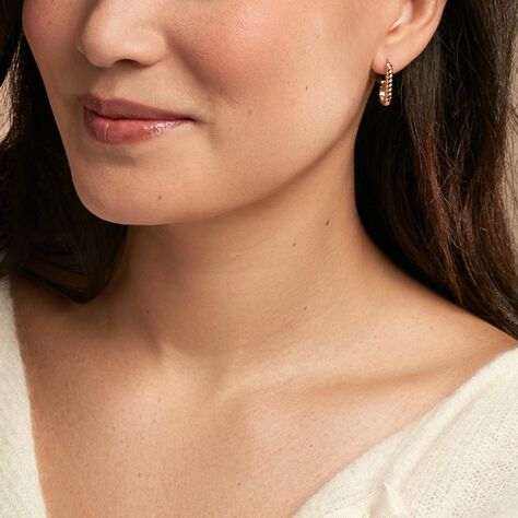 Créoles Hari Plaqué Or Jaune - Boucles d'oreilles créoles Femme | Histoire d’Or