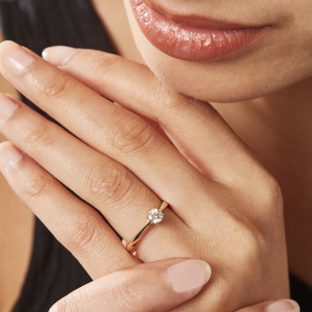 Bague Solitaire Aphrodite Or Jaune Diamant - Bagues solitaires Femme | Histoire d’Or