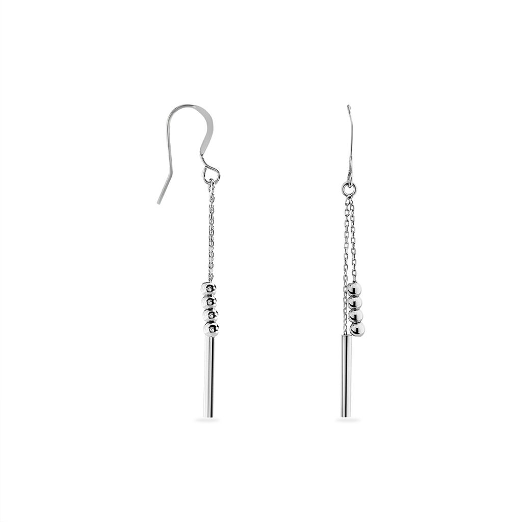 Boucles D'oreilles Pendantes Eucleia Argent Blanc - Boucles d'oreilles fantaisie Femme | Histoire d’Or