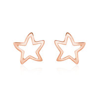 Boucles D'oreilles Puces Alphonsine Etoile De Mer Or Rose