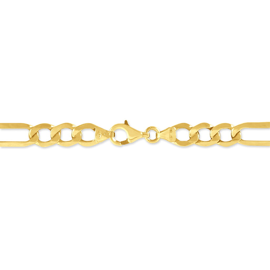 Bracelet Or Jaune Maille Altern&eacute;e - Bracelets cha&icirc;ne Homme | Histoire d&rsquo;Or