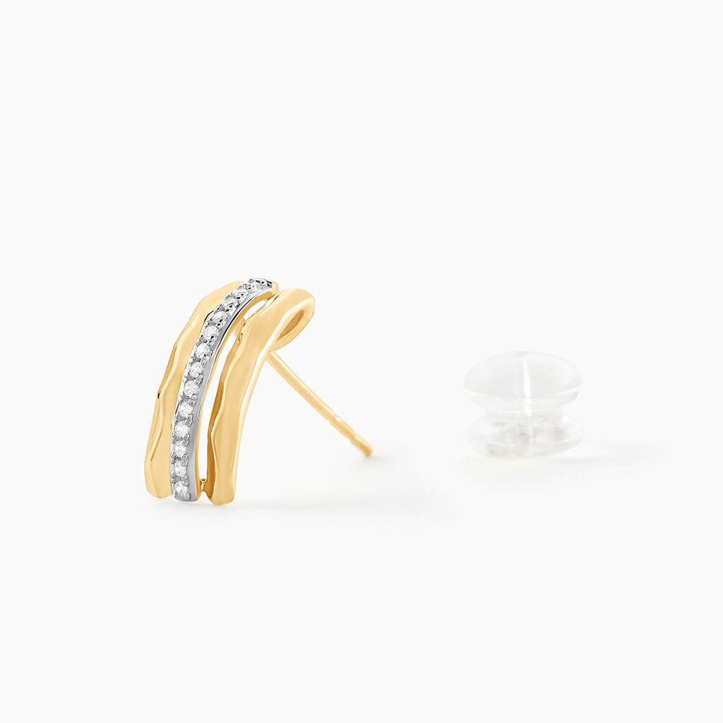 Boucles D'oreilles Pendantes Allyson Or Jaune Oxyde De Zirconium - Boucles d'oreilles pendantes Femme | Histoire d’Or