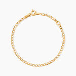 Bracelet Identit&eacute; Etheline Maille Gourmette Or Jaune - Bracelets Communion Enfant | Histoire d&rsquo;Or