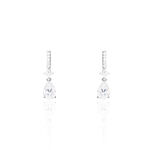 Boucles D'oreilles Pendantes Eowyn Argent Blanc Oxyde De Zirconium - Boucles d'oreilles fantaisie Femme | Histoire d&rsquo;Or