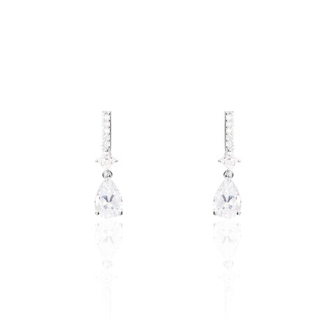 Boucles D'oreilles Pendantes Eowyn Argent Blanc Oxyde De Zirconium - Boucles d'oreilles fantaisie Femme | Histoire d&rsquo;Or