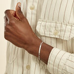 Bracelet Identit&eacute; Argent Blanc Vila - Gourmettes Homme | Histoire d&rsquo;Or