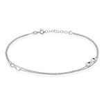 Cha&icirc;ne De Cheville Noelle Argent Blanc - Cha&icirc;nes de cheville Femme | Histoire d&rsquo;Or