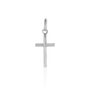 Pendentif Bathilde Croix Striee Or Blanc