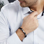 Bracelet Moris Acier Blanc Pierre De Synthese - Bracelets Cuir Homme | Histoire d&rsquo;Or