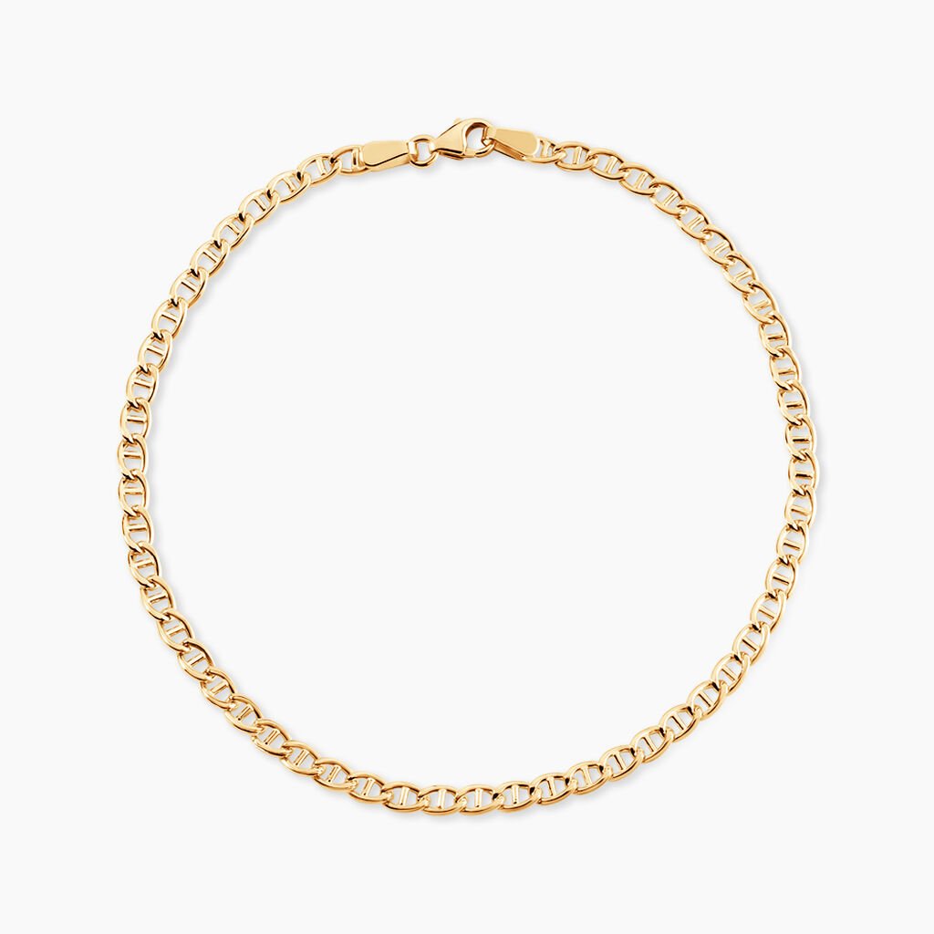 Bracelet Or Jaune Capucin Maille Marine - Bracelets cha&icirc;ne Femme | Histoire d&rsquo;Or