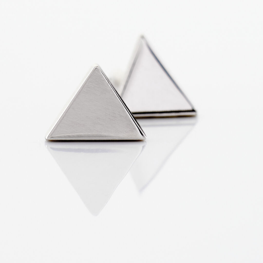 Boucles D'oreilles Puces Trilia Argent Blanc - Boucles d'oreilles fantaisie Femme | Histoire d&rsquo;Or