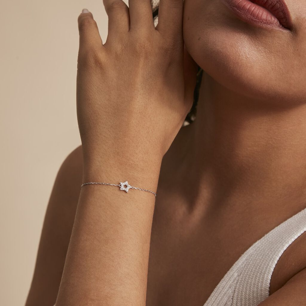 Bracelet Stamatia Argent Blanc Oxyde De Zirconium - Bracelets Femme | Histoire d’Or