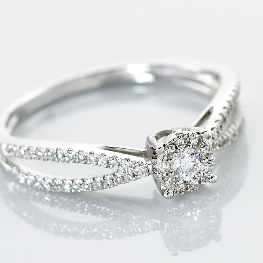 Bague Orphee Or Blanc Diamant - Bagues avec pierre Femme | Histoire d’Or