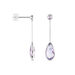 Boucles D'oreilles Pendantes Dennis Or Blanc Amethyste - Boucles d'oreilles pendantes Femme | Histoire d’Or