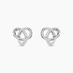 Boucles D'oreilles Puces Shainy Argent Blanc - Boucles d'oreilles fantaisie Femme | Histoire d&rsquo;Or