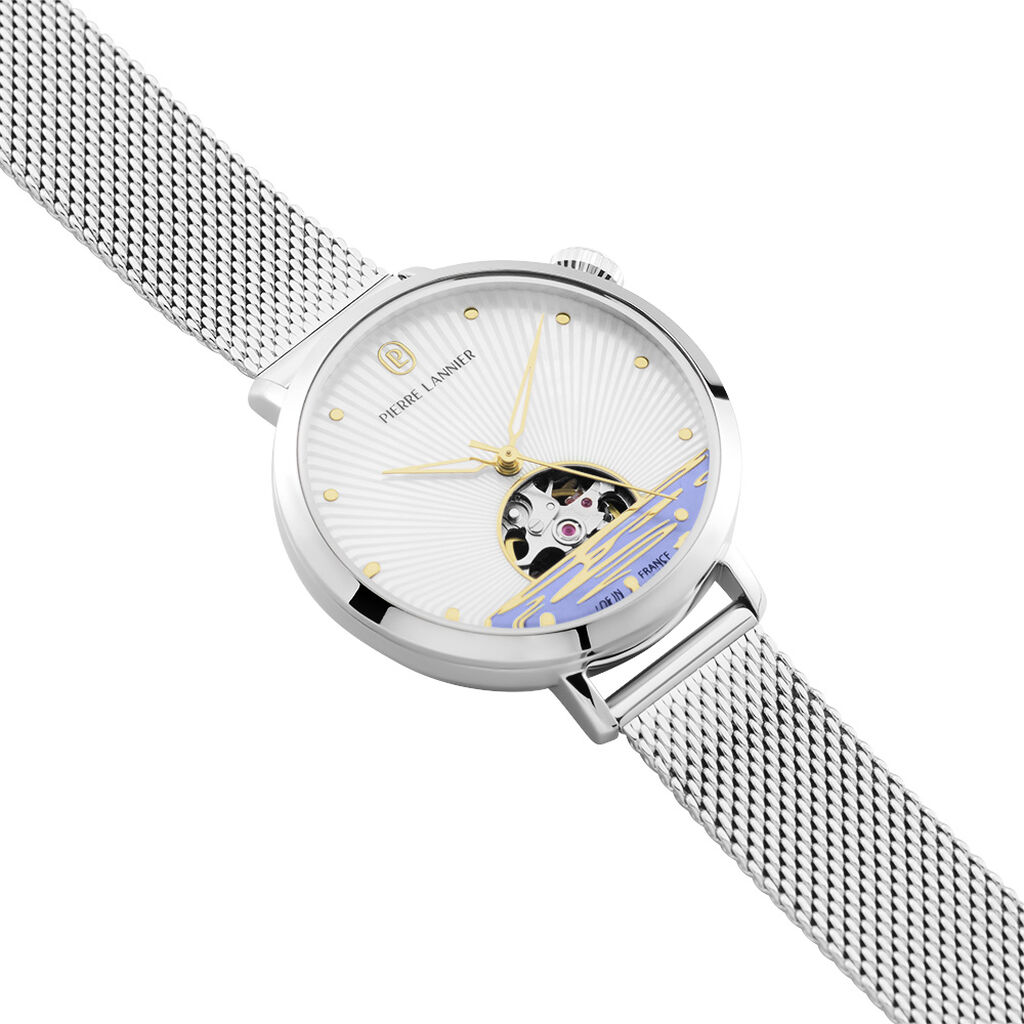 Montre Pierre Lannier Australe Nacre Blanche - F&ecirc;te des m&egrave;res Femme | Histoire d&rsquo;Or