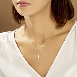 Collier Lilio Argent Blanc Perle De Culture Et Oxyde De Zirconium - Colliers fantaisie Femme | Histoire d’Or