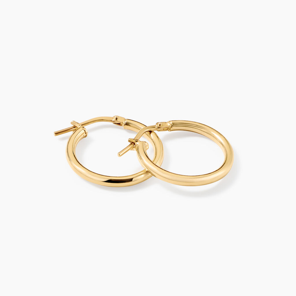 Cr&eacute;oles Verania Argent Dor&eacute; A L'Or 750/1000 - Boucles d'oreilles cr&eacute;oles Femme | Histoire d&rsquo;Or