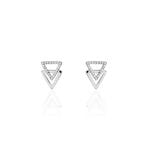Boucles D'oreilles Puces Glorya Argent Blanc Oxyde De Zirconium - Boucles d'oreilles fantaisie Femme | Histoire d&rsquo;Or