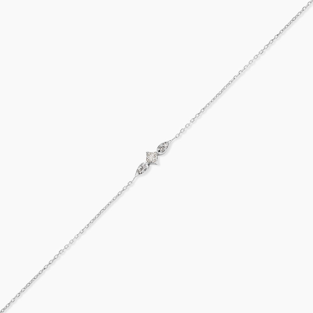 Bracelet Art Deco Or Blanc Diamant - Bracelets Femme | Histoire d&rsquo;Or