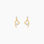 Boucles D'oreilles Pendantes Romance Or Jaune Oxyde De Zirconium - Boucles d'oreilles pendantes Femme | Histoire d&rsquo;Or