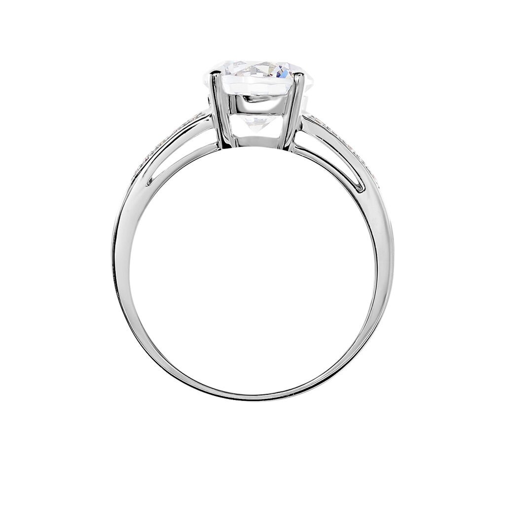Solitaire Or Blanc Oxyde De Zirconium - Bagues solitaires Femme | Histoire d&rsquo;Or