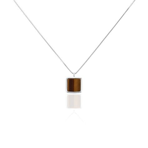 Collier Mani Argent Blanc Oeil De Tigre - Colliers Homme | Histoire d’Or