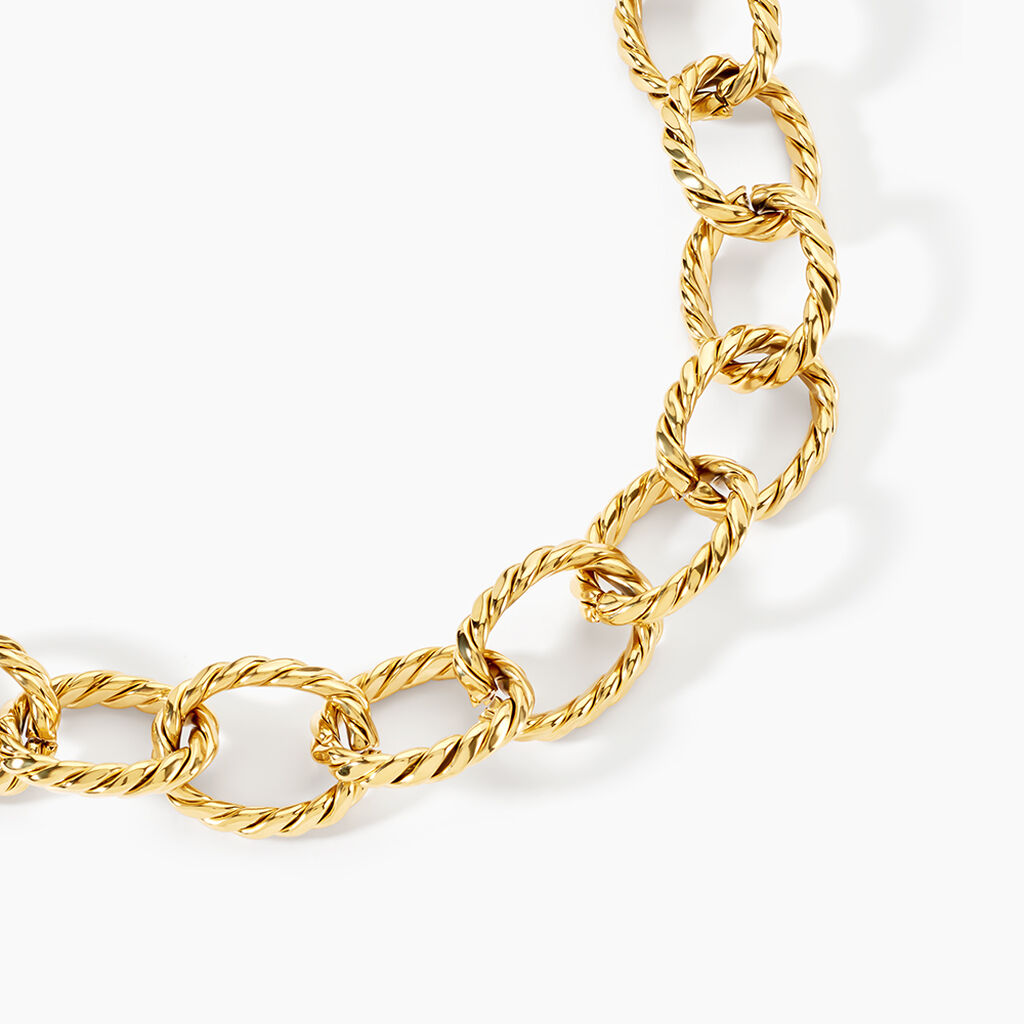 Chaine Doria Acier Jaune - Chaines Femme | Histoire d&rsquo;Or