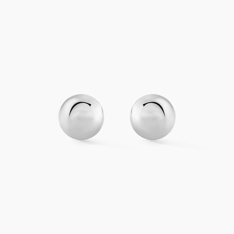 Boucles D'oreilles Puces Virgie Argent Blanc - Boucles d'oreilles fantaisie Femme | Histoire d&rsquo;Or