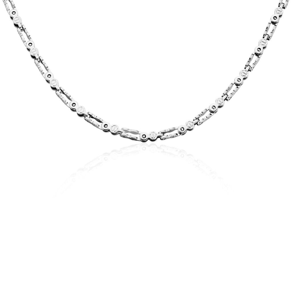 Collier Jourdan Hestia Acier Blanc - Colliers fantaisie Homme | Histoire d’Or